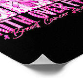 Preppy Faith Over Fear Breast Cancer Bow Warrior C Poster (Hoek)
