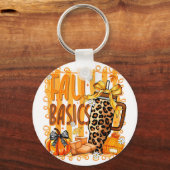 Preppy Fall Basics Coquette Bow Pumpkin Autumn Wom Sleutelhanger (Voorkant)