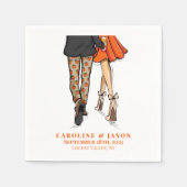 Preppy Fall Couple Shower Wedding Autumn Party  Servet (Voorkant)