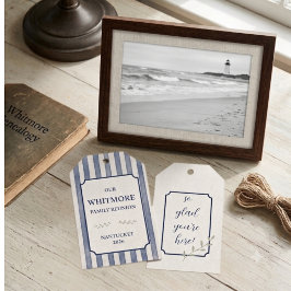 Preppy familie reünie welkomsttas cadeaulabel