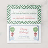 Preppy Feestdagen Party Goodie Bag Labels of Toppe Plaatskaartje (Buitenkant ongevouwen)