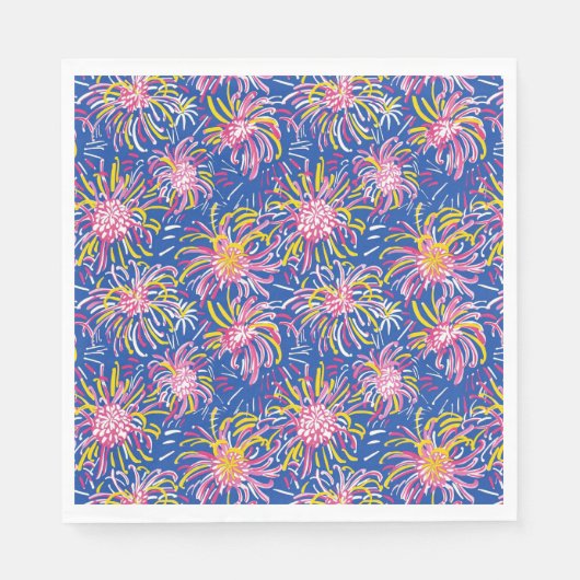 Preppy Fireworks 4 juli servet (Voorkant)