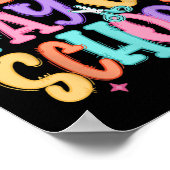 Preppy First Day Of School Teacher Girls Kids Back Poster (Hoek)