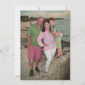 Preppy Flamingo Kerstkam Foto Feestdagenkaart (Achterkant)