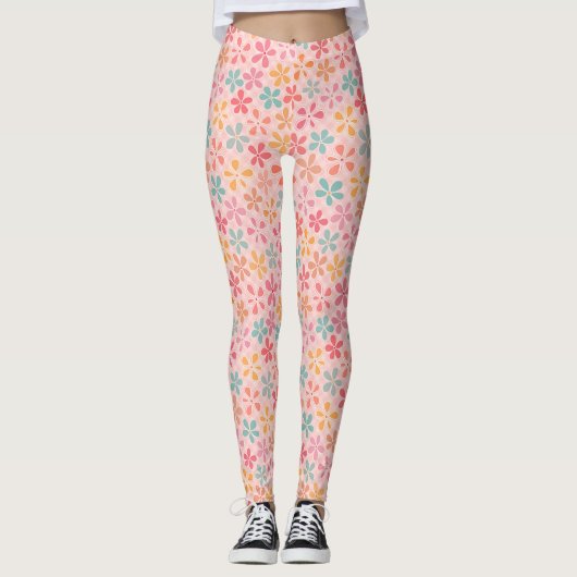 preppy fleur leggings (Voorkant)