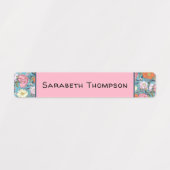 Preppy Floral Monogram Naam Labels (Design 1)