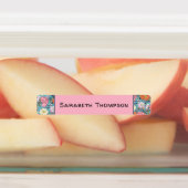 Preppy Floral Monogram Naam Labels (Aangebracht)