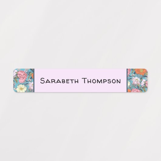 Preppy  Floral Monogram Naam Labels (Design 2)