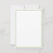 Preppy Floral Pink and Green Bow Personalized Notitiekaartje (Achterkant)