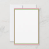 Preppy Floral Pink and Green Bow Personalized Notitiekaartje (Achterkant)