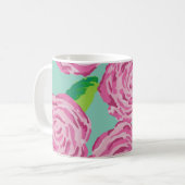Preppy Floral Print Mok (Voorkant links)