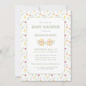 Preppy Floral Spring Summer Flowers Baby Shower Kaart (Voorkant)