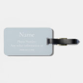 Preppy Floral Stripe Luggage Tag Bagagelabel (Achterkant horizontaal)