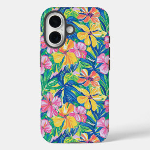 Preppy Floral Tropical iPhone 16 Hoesje