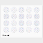 Preppy Floral waterverf lintbogen Ronde Sticker (Vel)
