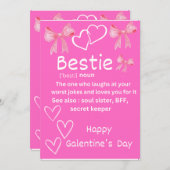 Preppy-galentijnsdag Feestdagenkaart (Voorkant / Achterkant)