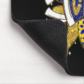 Preppy Game Day Football Mom Pennant Flag Cheer Bl Muismat (Hoek)