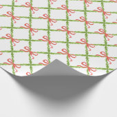 Preppy Garden Trellis met rode bogen die papier ve (Hoek)