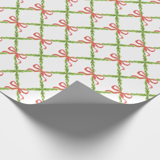 Preppy Garden Trellis met rode bogen die papier ve (Hoek)