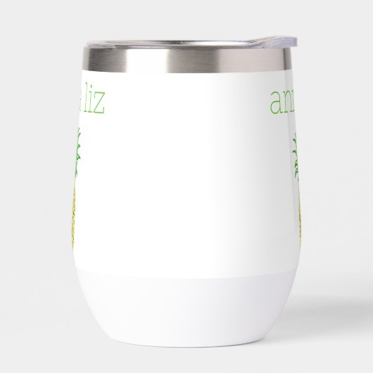 Preppy geel groen ananas gepersonaliseerd (Links)