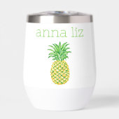 Preppy geel groen ananas gepersonaliseerd (Voorkant)