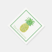 Preppy Geel Groene Ananas Persoonlijk Servet (Hoek)