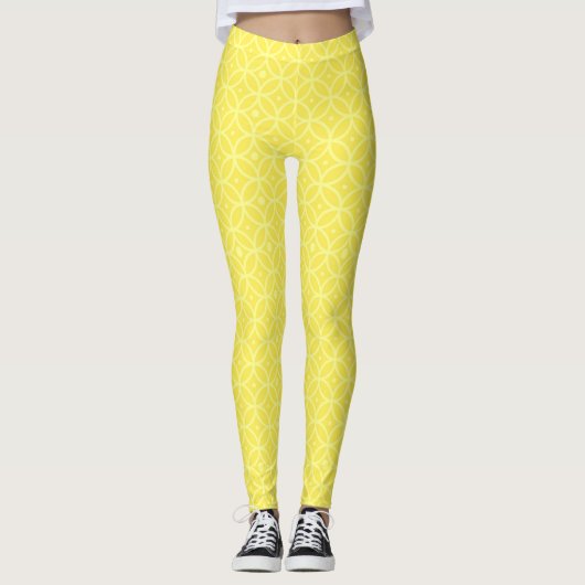 Preppy Geel Leggings (Voorkant)
