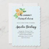 Preppy Gele Bloem Streep Zomer Toen Ik Elf Werd Kaart (Voorkant)