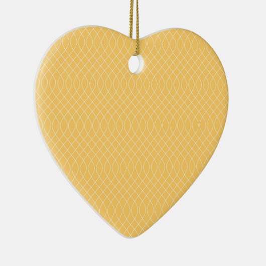 Preppy Gele Spiraal Keramisch Ornament (Rechts)