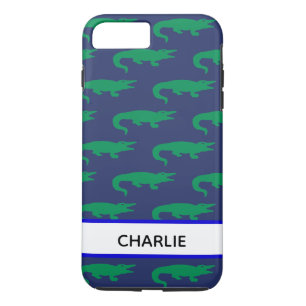 Preppy gemonogrammeerde alligator 	iPhone 8/7 plus hoesje
