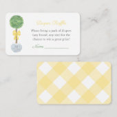 Preppy Gender Neutral Baby shower Luierloof Informatiekaartje (Voorkant / Achterkant)