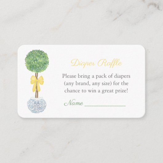 Preppy Gender Neutral Baby shower Luierloof Informatiekaartje (Voorkant)