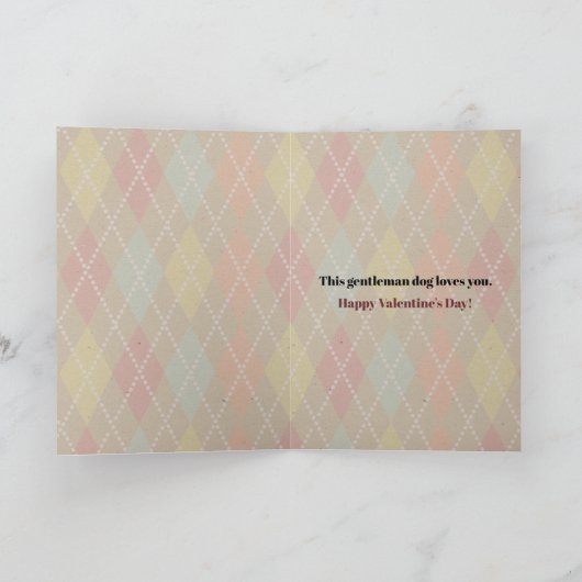 Preppy Gentleman Dog I Dig you Feestdagen Kaart (Binnen)