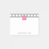 Preppy Geometric Pattern Monogram Post-it® Notes (Voorkant)