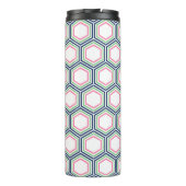 Preppy geometrisch patroon en monogram thermosbeker (Achterkant)