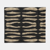 Preppy geometrisch patroon zwart en gouden strepen fleece deken (Voorkant (Horizontaal))