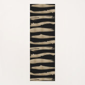Preppy geometrisch patroon zwart en gouden strepen yogamat (Voorkant)