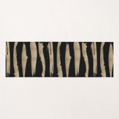 Preppy geometrisch patroon zwart en gouden strepen yogamat (Voorkant (horizontaal))