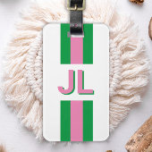 Preppy gepersonaliseerd Initiaal Bagagelabel