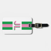 Preppy gepersonaliseerd Initiaal Bagagelabel (Voorkant horizontaal)