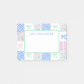 Preppy gepersonaliseerde aangepaste naam leraar post-it® notes (Voorkant)