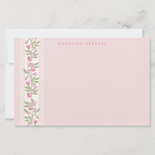 Preppy gepersonaliseerde bloem briefpapier (Voorkant)
