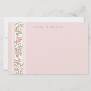 Preppy gepersonaliseerde bloem briefpapier