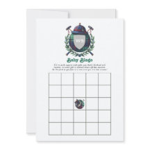 Preppy geruite monogram baby shower bingospel
