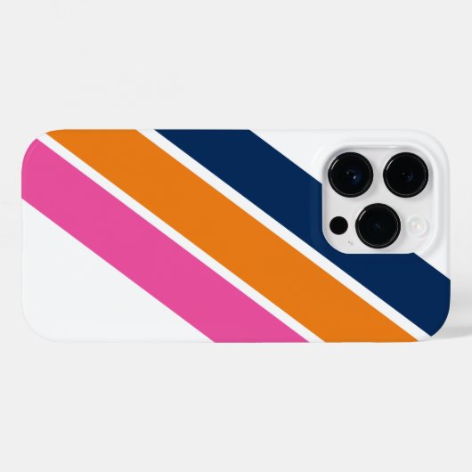 Preppy Gestreepte iPhone 14 Pro Hoesje (Achterkant (horizontaal))