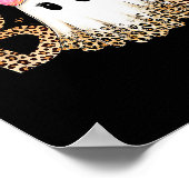 Preppy Ghost Boo,leopard Soky Coquette,halloween F Poster (Hoek)