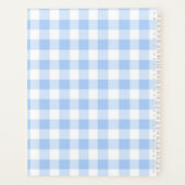 Preppy Gingham Blauwe Collega Cadeau 2027 Maandeli Planner (Achterkant)