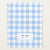 Preppy Gingham Blauwe Collega Cadeau 2027 Maandeli Planner (Voorkant)