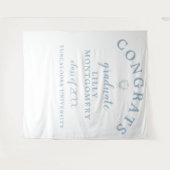 Preppy Gingham Monogram Afstuderen Foto Achtergron Wandkleed (Voorkant (horizontaal))