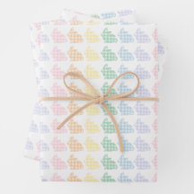 Preppy Gingham Pasen Bunnies Pastel